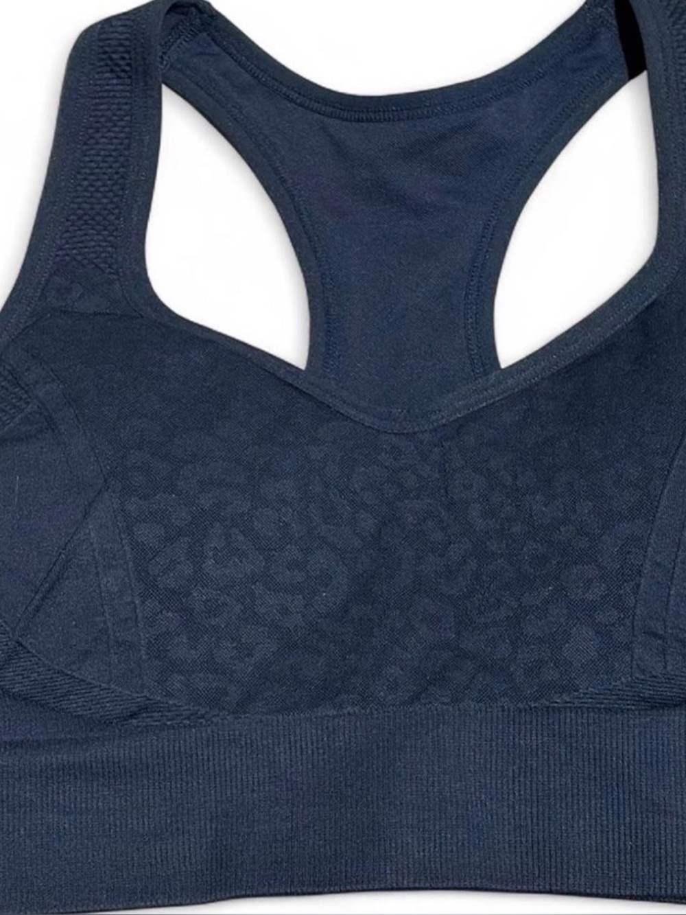 Seamless Navy Racerback Sports Bra by Members Mark